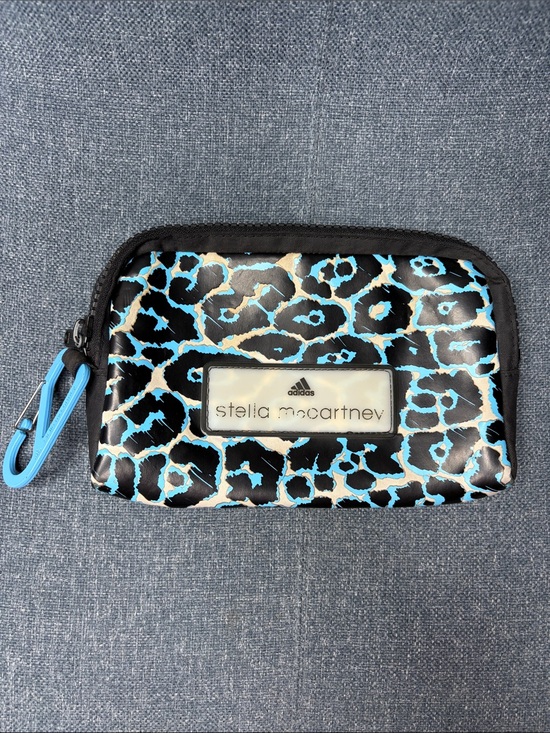 Adidas by Stella McCartney Handbags - adidas by Stella McCartney Leopard Pattern Big Wallet Pouch Blue Black